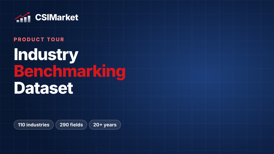 Video: Industry Benchmarking Dataset product tour